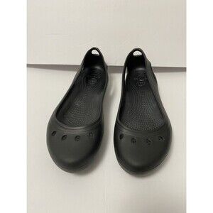 Crocs At Work Women's Kadee Shoes Size 10 Black Ballet Flats Slip On Comfort